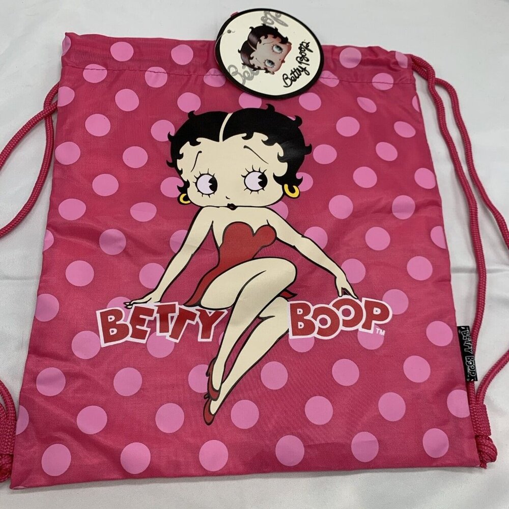 2005 Betty Boop Pink Backpack Tote Lined NWT